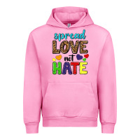 Fuchsia Pink spread love not hate Urban Hoodie - texasbilliewilder