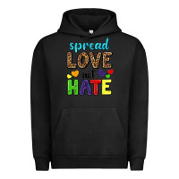 Pigment Black spread love not hate Urban Hoodie - texasbilliewilder