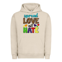 Pigment French Oak spread love not hate Urban Hoodie - texasbilliewilder
