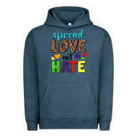 Pigment Midnight Navy spread love not hate Urban Hoodie - texasbilliewilder
