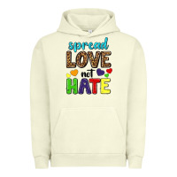 Pigment Pistachio spread love not hate Urban Hoodie - texasbilliewilder