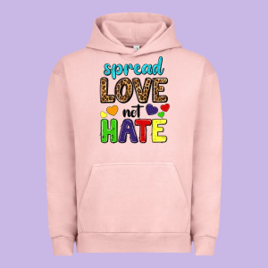 Spread Love Not Hate Urban Hoodie Designed By Texasbilliewilder