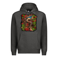 Charcoal Heather valentine's day cowboy cactus rose Premium Hoodie - RanaPortraitStore