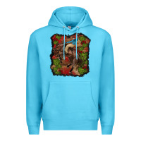 Ocean Blue valentine's day cowboy cactus rose Premium Hoodie - RanaPortraitStore