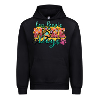 Less People More Dogs Paw Zillion Urban Hoodie | Teevron