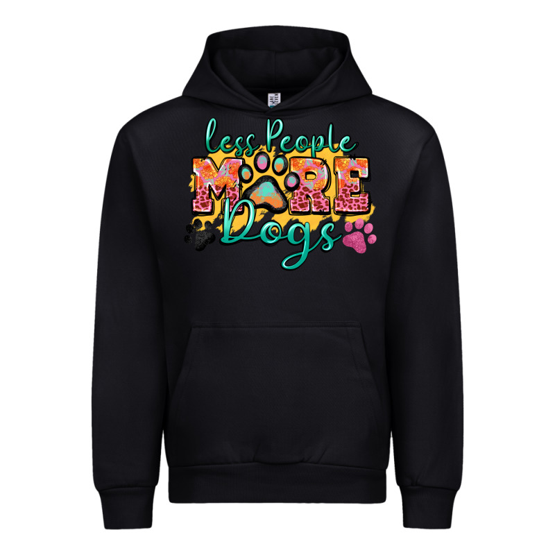 Less People More Dogs Paw Zillion Urban Hoodie by Zillion Design Studio | Teevron