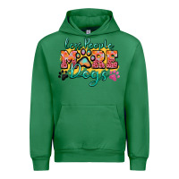 Emerald less people more dogs paw zillion Urban Hoodie - Zillion Design Studio
