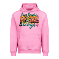 Fuchsia Pink less people more dogs paw zillion Urban Hoodie - Zillion Design Studio