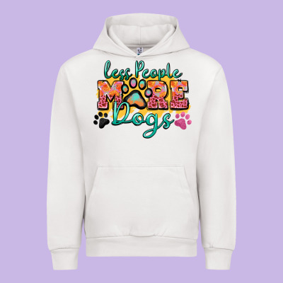 Urban Hoodie less people more dogs paw zillion