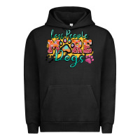 Pigment Black less people more dogs paw zillion Urban Hoodie - Zillion Design Studio