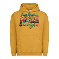 Pigment Peanut Butter less people more dogs paw zillion Urban Hoodie - Zillion Design Studio
