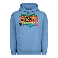 Pigment Pebble Blue less people more dogs paw zillion Urban Hoodie - Zillion Design Studio