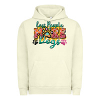 Pigment Pistachio less people more dogs paw zillion Urban Hoodie - Zillion Design Studio