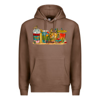 Chestnut teacher fuel coffee cups Premium Hoodie - texasbilliewilder