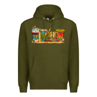 Army Green teacher fuel coffee cups Premium Hoodie - texasbilliewilder