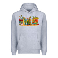 Heather Grey teacher fuel coffee cups Premium Hoodie - texasbilliewilder