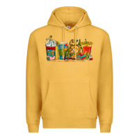 Mustard teacher fuel coffee cups Premium Hoodie - texasbilliewilder