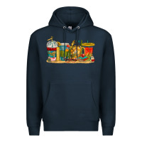 Navy teacher fuel coffee cups Premium Hoodie - texasbilliewilder