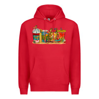 Red teacher fuel coffee cups Premium Hoodie - texasbilliewilder
