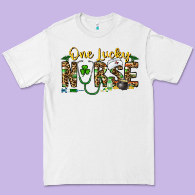 One Lucky Nurse Premium Tee Designed By Cowhidedigitalart