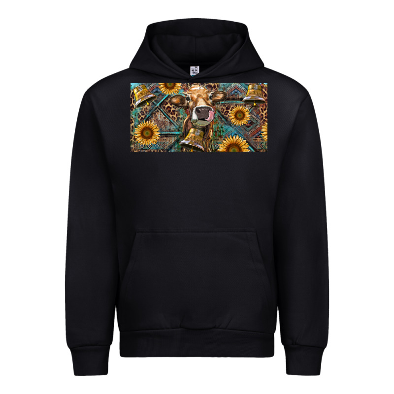 Cow With Aztec Leopard And Sunflower Urban Hoodie by RanaPortraitStore | Teevron