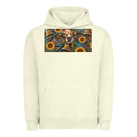 Pigment Pistachio Cow With Aztec Leopard And Sunflower Urban Hoodie - RanaPortraitStore