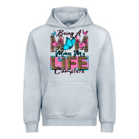 Heather Grey being a mom makes my life complete Urban Hoodie - Zillion Design Studio