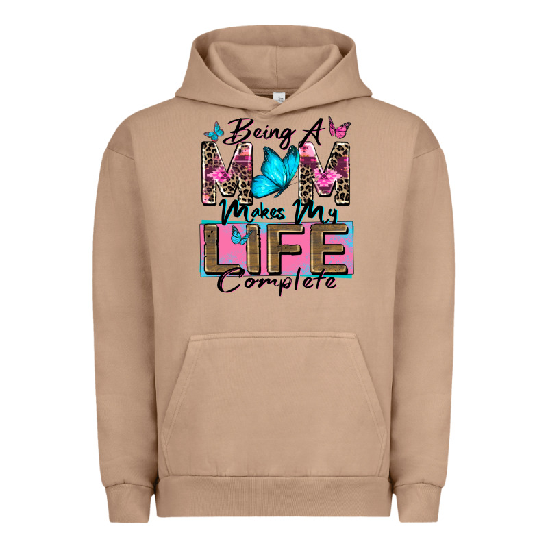 Being A Mom Makes My Life Complete Urban Hoodie by Zillion Design Studio | Teevron