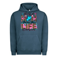 Pigment Midnight Navy being a mom makes my life complete Urban Hoodie - Zillion Design Studio