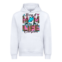 White being a mom makes my life complete Urban Hoodie - Zillion Design Studio