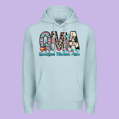 Qma Qualified Medical Aide Premium Hoodie Designed By Zillion Design Studio