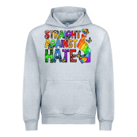 Heather Grey straight against hate pride lgbtq Urban Hoodie - texasbilliewilder