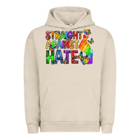 Pigment French Oak straight against hate pride lgbtq Urban Hoodie - texasbilliewilder