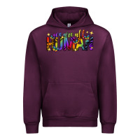 Mauve Wine we are all human pride lgbtq Urban Hoodie - texasbilliewilder