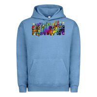 Pigment Pebble Blue we are all human pride lgbtq Urban Hoodie - texasbilliewilder