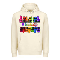Sandshell teacher life crayons Premium Hoodie - texasbilliewilder