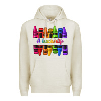 Teacher Life Crayons Premium Hoodie | Teevron