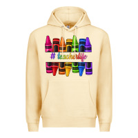 Pina Colada teacher life crayons Premium Hoodie - texasbilliewilder