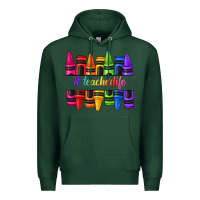 Sports Green teacher life crayons Premium Hoodie - texasbilliewilder