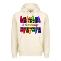 Tofu teacher life crayons Premium Hoodie - texasbilliewilder