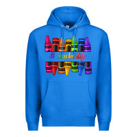 True Royal teacher life crayons Premium Hoodie - texasbilliewilder