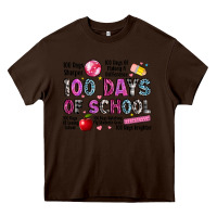Chocolate Brown 100 days of school Heavy Core Tee - LillyAllenDesigns