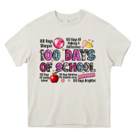 Cream 100 days of school Heavy Core Tee - LillyAllenDesigns