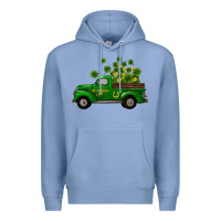 Colony Blue st patricks truck shamrock horseshoe gold Premium Hoodie - RanaPortraitStore