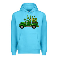 St Patricks Truck Shamrock Horseshoe Gold Premium Hoodie | Teevron