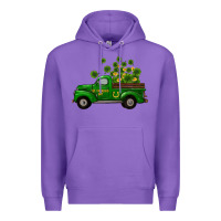 Purple st patricks truck shamrock horseshoe gold Premium Hoodie - RanaPortraitStore