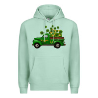 Seafoam st patricks truck shamrock horseshoe gold Premium Hoodie - RanaPortraitStore