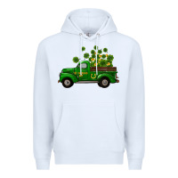 White st patricks truck shamrock horseshoe gold Premium Hoodie - RanaPortraitStore