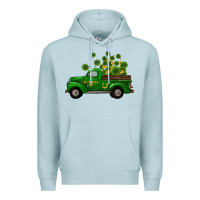 Blue Mist st patricks truck shamrock horseshoe gold Premium Hoodie - RanaPortraitStore