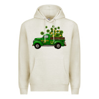 Oatmeal Heather st patricks truck shamrock horseshoe gold Premium Hoodie - RanaPortraitStore